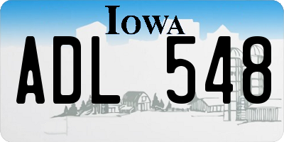 IA license plate ADL548