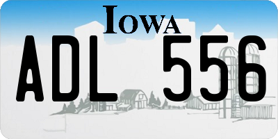 IA license plate ADL556