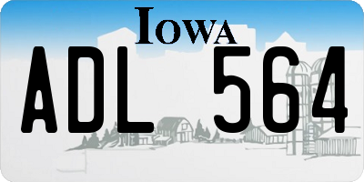 IA license plate ADL564