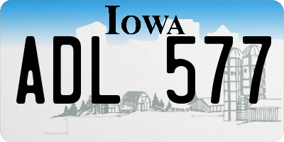 IA license plate ADL577