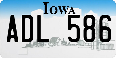 IA license plate ADL586