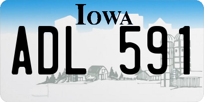 IA license plate ADL591