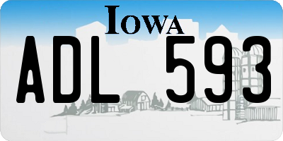IA license plate ADL593