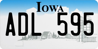IA license plate ADL595