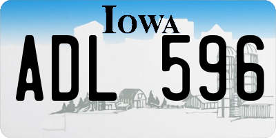 IA license plate ADL596