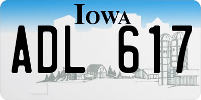IA license plate ADL617
