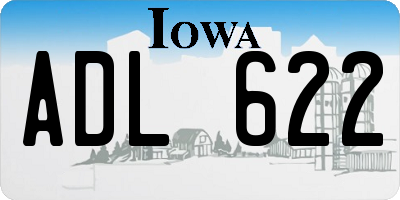 IA license plate ADL622