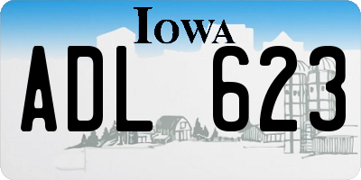 IA license plate ADL623