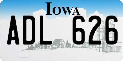 IA license plate ADL626