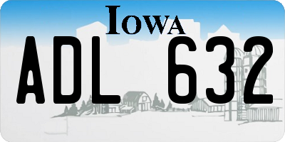 IA license plate ADL632