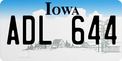 IA license plate ADL644