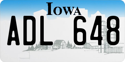 IA license plate ADL648