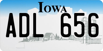 IA license plate ADL656