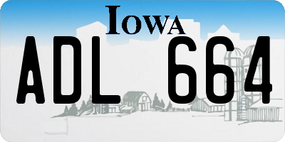 IA license plate ADL664