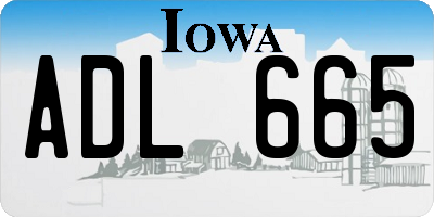 IA license plate ADL665