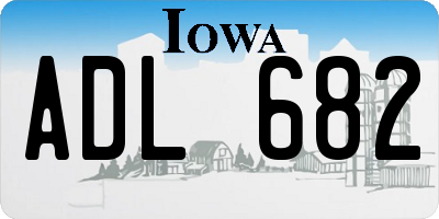 IA license plate ADL682