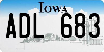 IA license plate ADL683