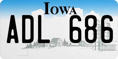 IA license plate ADL686
