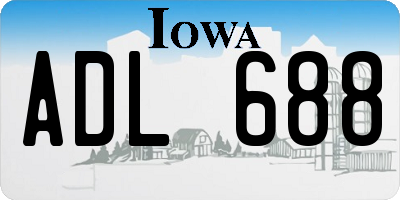 IA license plate ADL688