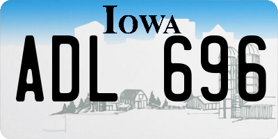 IA license plate ADL696