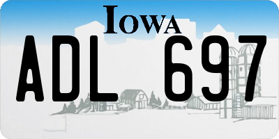 IA license plate ADL697