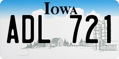 IA license plate ADL721