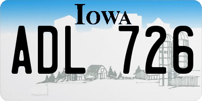 IA license plate ADL726