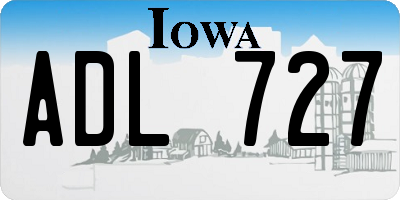 IA license plate ADL727