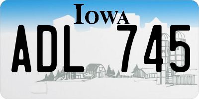 IA license plate ADL745