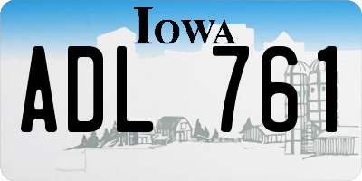 IA license plate ADL761