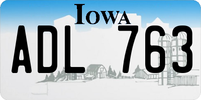 IA license plate ADL763