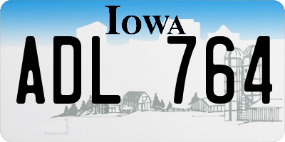 IA license plate ADL764