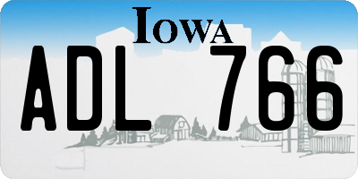IA license plate ADL766