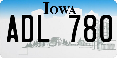 IA license plate ADL780