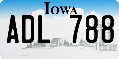 IA license plate ADL788