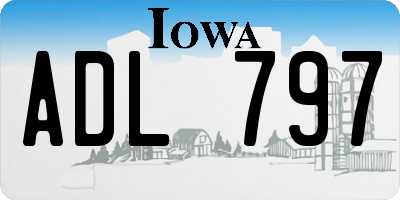 IA license plate ADL797