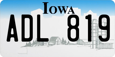 IA license plate ADL819
