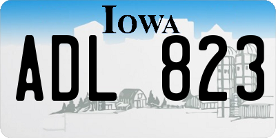 IA license plate ADL823