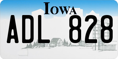 IA license plate ADL828