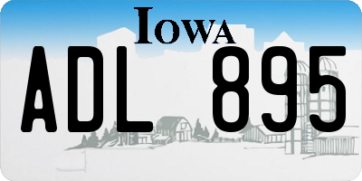 IA license plate ADL895