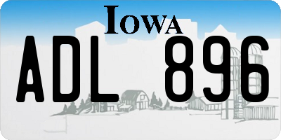 IA license plate ADL896