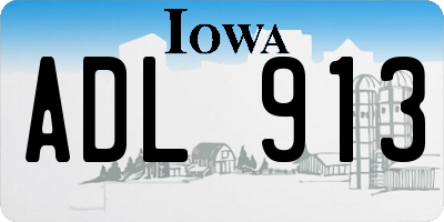 IA license plate ADL913