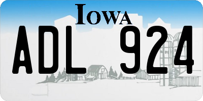 IA license plate ADL924