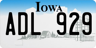 IA license plate ADL929