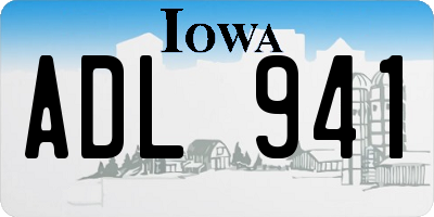 IA license plate ADL941