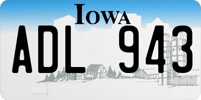 IA license plate ADL943