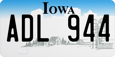 IA license plate ADL944