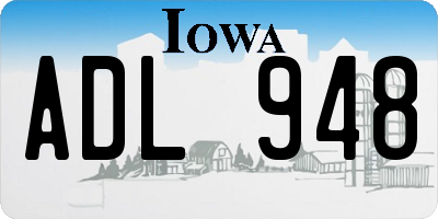 IA license plate ADL948