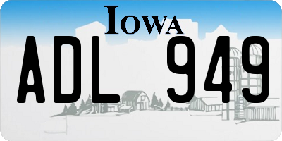 IA license plate ADL949