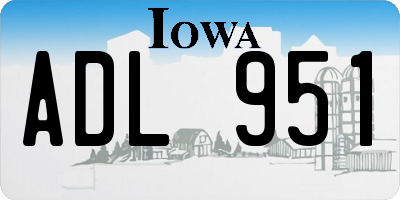 IA license plate ADL951